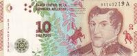 Argentina 10 pesos 10 Pesos Manuel Belgrano - Establishment of Bandera - 2016 - Serial A -
