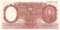 Argentina 100 pesos 100 pesos - José de San Martín - ND (1954-1968) - Serial E -