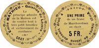 France 5 francs 5 Francs - Bon Prime Emile Mathieu - Haute Saone - Galeries du Louvre -