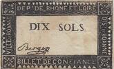 France 10 sols 10 sols - 1791 - Department Rhone - Roanne -