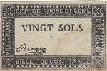 France 20 sols 20 sols - 1791 - Department Rhone - Roanne -