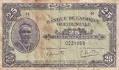 French West Africa 25 francs 5 Francs - Africaine - 1942 - Lettre D -