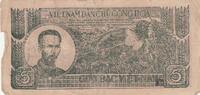 Viet Nam 5 dong 5 Dong - Ho Chi Minh - Stamp on the back - ND (1948) -