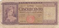 500 lire 1948 Italien 500 Lire - Ceres - 1948 IV / S