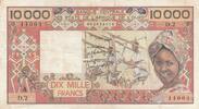 West AFrican States 10000 francs 10000 Francs - Weaving - Series D.2 - Ivory Coast - 1975 -