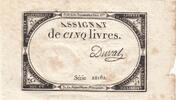 France 5 livres 5 Livres - 10 Brumaire An II (31.10.1793) - Sign. Duval - Serial 22182 -