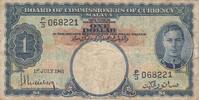 Malaya 1 dollar 1 Dollar - George VI - Arms - 1941 - Serial P3 - p.11 -