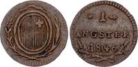 1 Angster 1846 Schweiz 1 Centime, Canton de Genève - 1840 III / SS