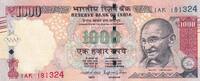 India 1000 rupees 1000 Rupees - Mahatma Gandhi - Allegory of Indian economy - 2015 -