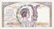 France 5000 francs 5000 Francs Victory - 10-12-1942 Serial D.924 -