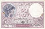 France 5 francs 5 Francs Modified helmeted woman - 02.11.1939 - Serial G.65598 -