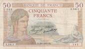 France 50 francs 50 Francs Ceres - 28-01-1937 - Serial E.5411 -