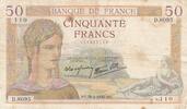 France 50 francs 50 Francs Ceres - 28-04-1938 - Serial D.8095 -