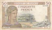 France 50 francs 50 Francs Ceres - 28-04-1938 - Serial K.8188 -