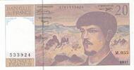 France 20 francs 20 Francs Debussy - 1997 - Serial M.055 -