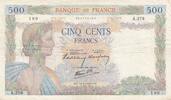 France 500 francs 500 francs - The peace - 16-05-1940 - Serial A.279 -