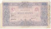 France 1000 francs 1000 Francs - Blue on lilac - 20-07-1912 - Serial H.782 -