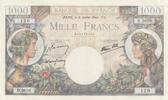 France 1000 francs 1000 Francs - Commerce and Industry - 06-07-1944 Serial D.3620 -