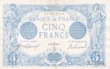 France 5 francs 5 Francs - Blue - 16-05-1916 - Serial N.11864 -