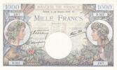 France 1000 francs 1000 Francs - Commerce and Industry - 24-10-1940 - Serial D.321 -