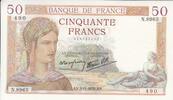 France 50 francs 50 Francs - Ceres - 03-11-1938 - Serial N.8965 -