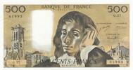France 500 francs 500 Francs - Pascal - 02-12-1971 - Serial Q.27 -