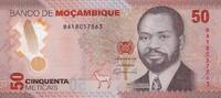 Mozambique 20 meticais 50 Meticais - S. M. Machel - Deer - Polymer - 16-06-2024 - Serial BA -