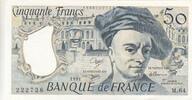 France 50 francs 50 Francs - Quentin de la Tour - 1991 - Serial M.64 -