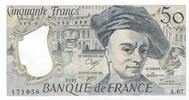 France 50 francs 50 Francs - Quentin de la Tour - 1991 - Serial A.67 -
