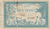Algeria 2 francs 2 Francs - Chambre de commerce of Oran - 12-05-1915 - Serial E -