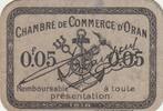 Algeria 10 centimes 5 Cents - Chambre de commerce of Oran - 1916 -