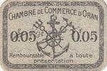 Algeria 10 centimes 5 Cents - Chambre de commerce of Oran - 1916 -