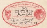 Algeria 50 centimes 50 Cents - Chambre de commerce of Alger - 13-07-1920 - Serial A.129 -