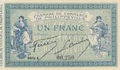 Algeria 1 franc 1 Franc - Chambre de commerce of Philippeville - 10-11-1914 - Serial A 00.250 -