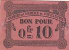 Algeria 10 centimes 10 Cents - Chambre de commerce of Constantine - 12-10-1915 -