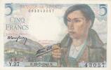 France 5 francs 5 Francs - Shepherd - 22-07-1943 - Serial Y.37 -