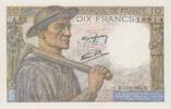 France 10 francs 10 Francs - Minor - 13-01-1944 - Serial A.62 -
