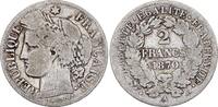 France 2 francs 2 Francs Ceres - 1870 Large A Paris - Silver -