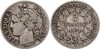 France 2 francs 2 Francs Ceres - 1871 Large A Paris - Silver -