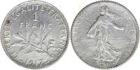 France 1 franc 1 Franc - Sower- 1917 - Silver -