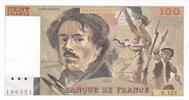 France 100 francs 100 Francs Delacroix - 1988 Serial R.129 -
