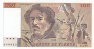 France 100 francs 100 Francs - Delacroix - 1995 - Serial N.290 -