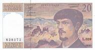 France 20 francs 20 Francs - Debussy - 1990 - Serial L.028 -