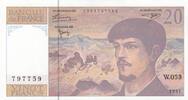 France 20 francs 20 Francs - Debussy - 1997 - Serial W.053 -