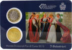 San Marino Miniset 2 coins 2013 - I Balestrieri - FDC in blister pack -