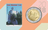 San Marino 2 euros Coincard n°02 + Stamp - 2 Euros 2018 -