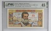 France 50 nf sur 5000 francs 50 NF on 5000 Francs - Henri IV - 30-10-1958 - Serial K.93 - PMG 45 -
