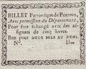 France 2 sols 2 Sols et Demi - Herault - Billet Patriotique de Pezenas - 1792 - not issued -