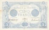 France 5 francs 5 Francs - Blue - 28-08-1916 - Serial D.13581 -