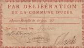 France 30 sous 30 Sous - Gard - Commune de Uzès - 1791 -